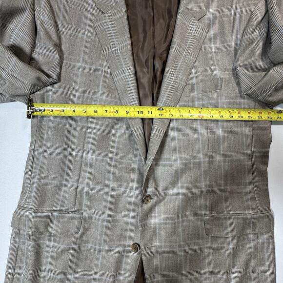 Samuelsohn Super 120’s Wool Blazer 48L Gray Glen Plaid Check Sport Coat Canada - Picture 4 of 11